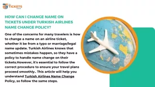 How Can I Change Name On Tickets Under Turkish Airlines Name Change Policy