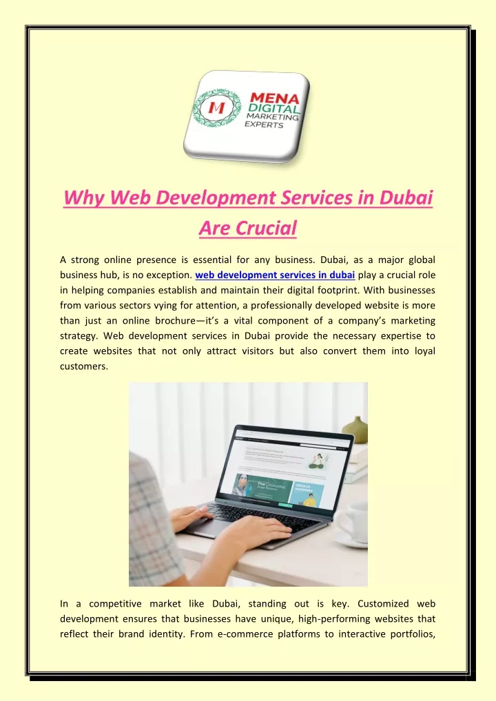 why web development services in dubai are crucial