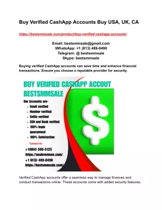 Buy Verified CashApp Accounts