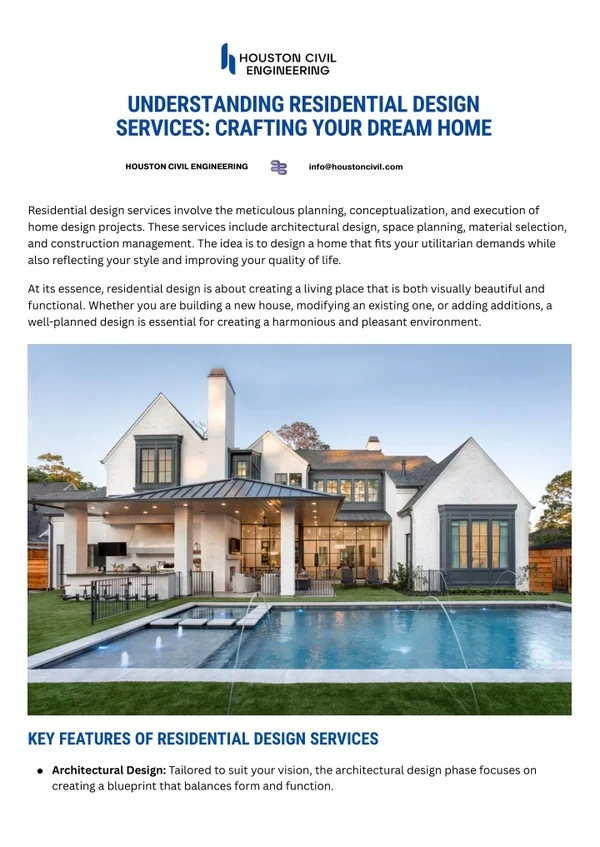 Understanding Residential Design Services Crafting Your Dream Home