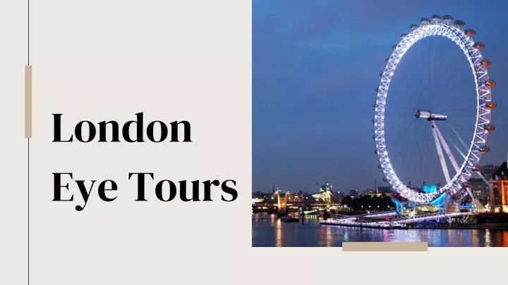 london eye tours