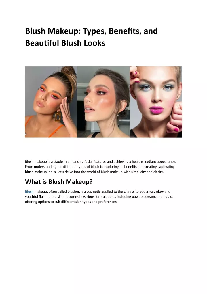 blush makeup types benefits and beautiful blush