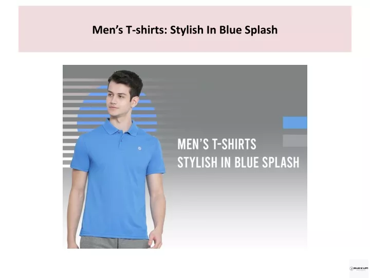 men s t shirts stylish in blue splash