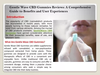 GentleWave CBD Gummies