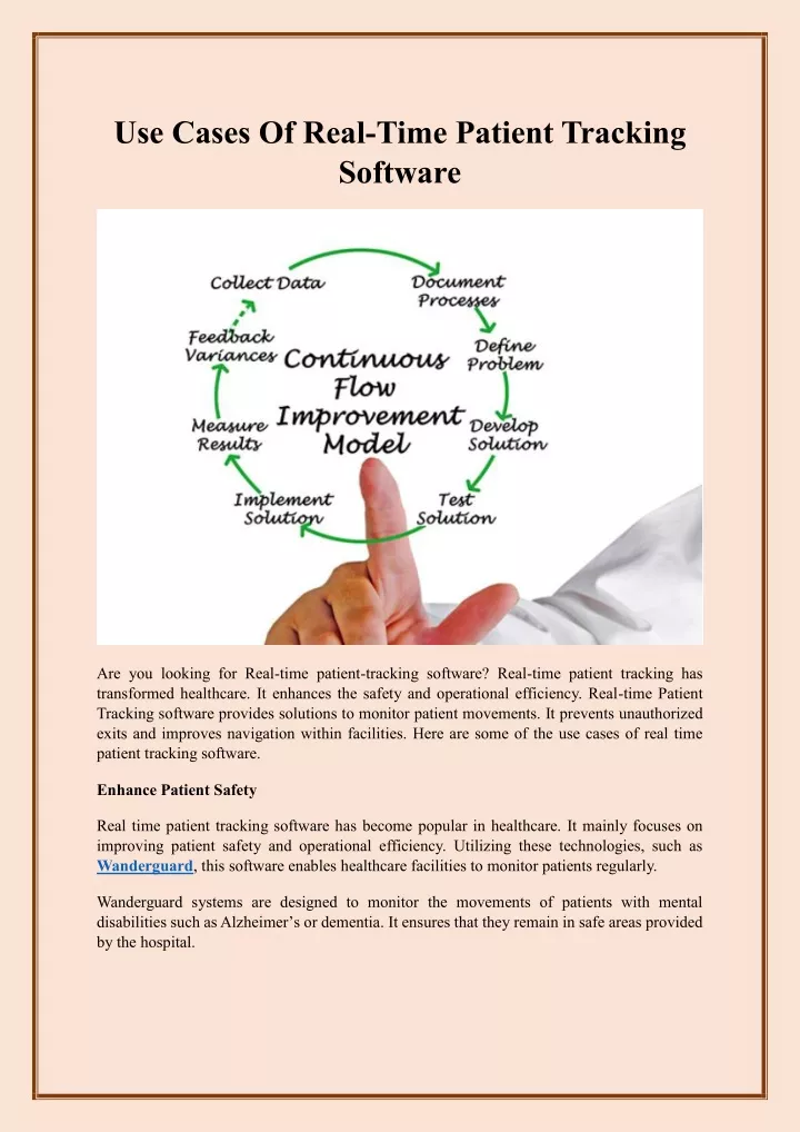 use cases of real time patient tracking software