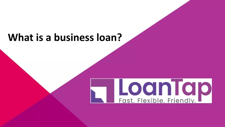 what is a business loan