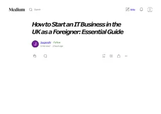 How to Start an IT Business in the UK as a Foreigner Essential Guide