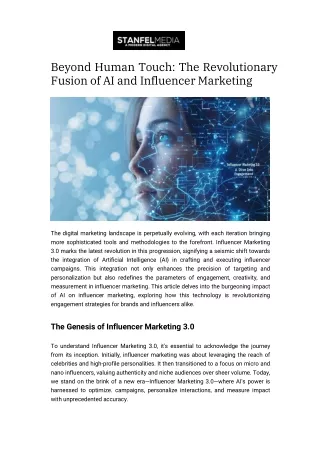 The Revolutionary Fusion of AI and Influencer Marketing