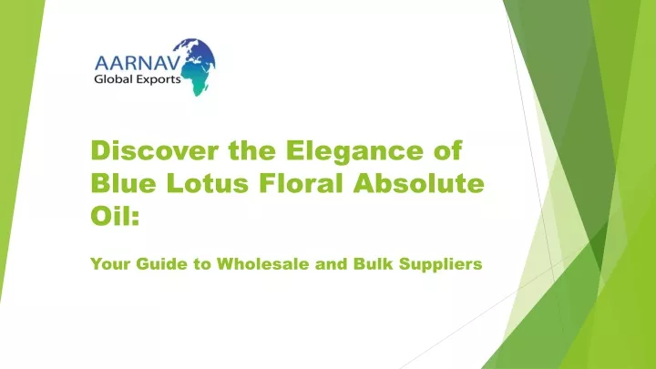 discover the elegance of blue lotus floral absolute oil