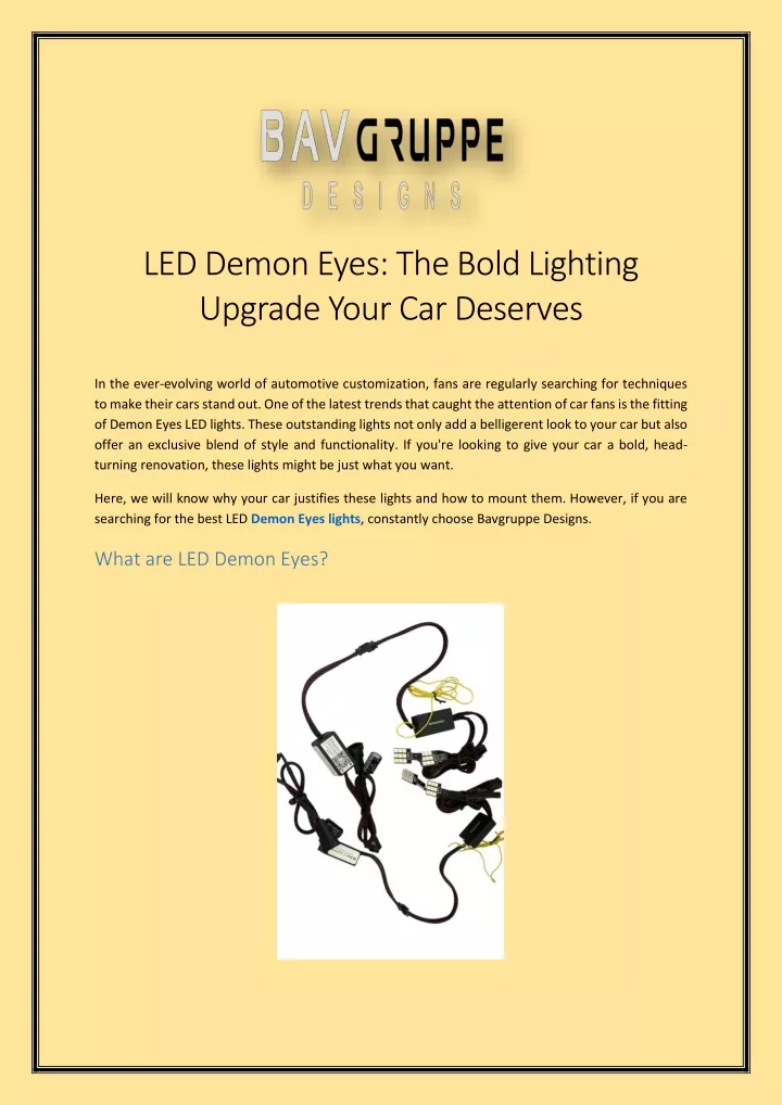 led demon eyes the bold lighting upgrade your