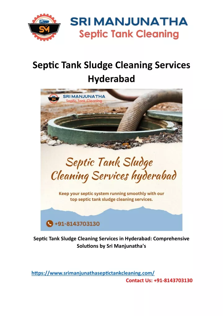 septic tank sludge cleaning services hyderabad