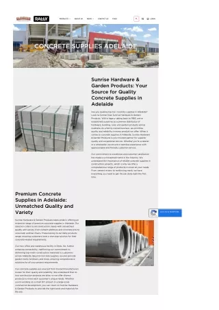 Concrete Supplies Adelaide