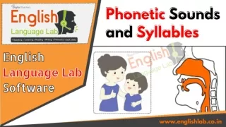 Phonetic Sounds and Syllables With English Language Lab Software