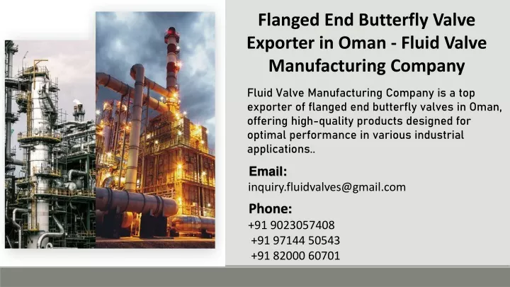 flanged end butterfly valve exporter in oman