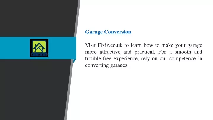 garage conversion visit fixiz co uk to learn