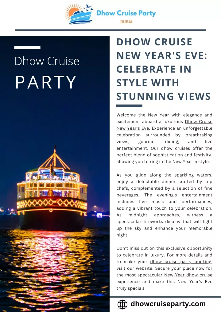 dhow cruise new year s eve celebrate in style