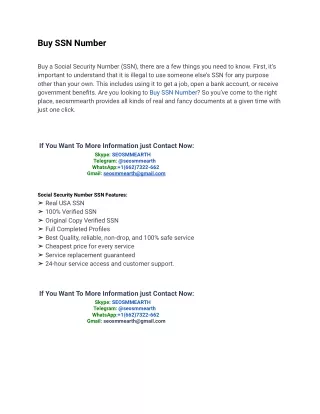 buy ssn number