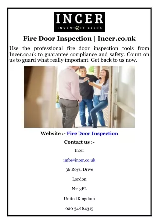 Fire Door Inspection  Incer.co.uk