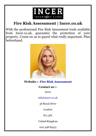Fire Risk Assessment  Incer.co.uk