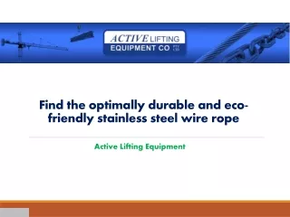 Find the optimally durable and eco-friendly stainless steel wire rope