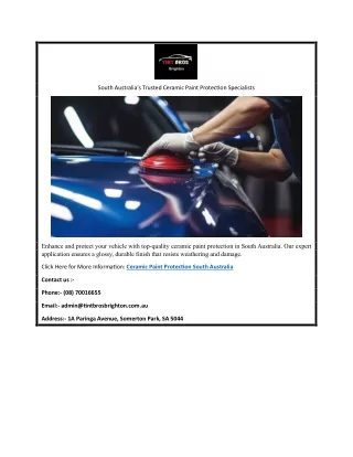 Ceramic Paint Protection South Australia - Ultimate Vehicle Shield