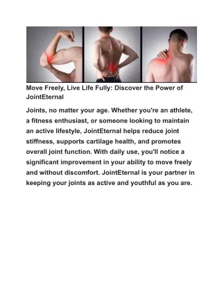 Move Freely, Live Life Fully: Discover the Power of JointEternal