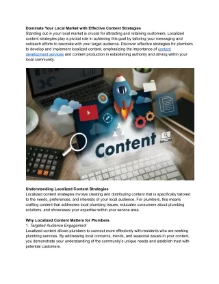 Dominate Your Local Market with Effective Content Strategies