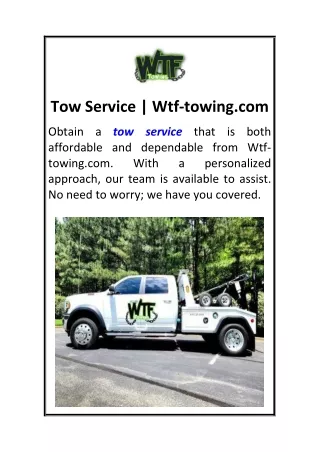 Tow Service  Wtf-towing.com