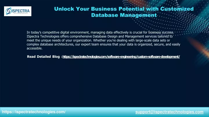 unlock your business potential with customized database management