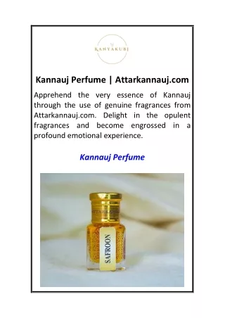 Kannauj Perfume  Attarkannauj.com