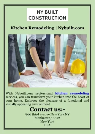 Kitchen Remodeling  Nybuilt.com