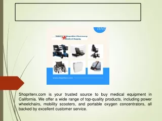 Medical Equipment & Supplies California