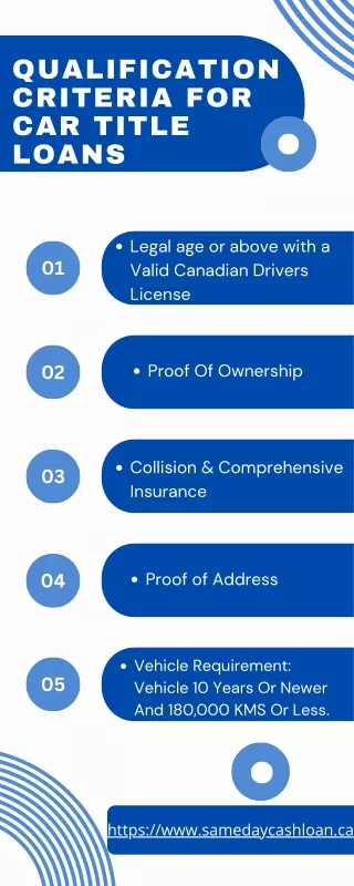 qualification criteria for car title loans