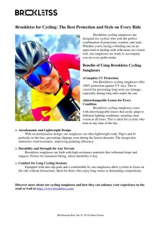 Brookletss for Cycling: The Best Protection and Style on Every Ride