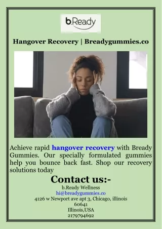 Hangover Recovery  Breadygummies.co