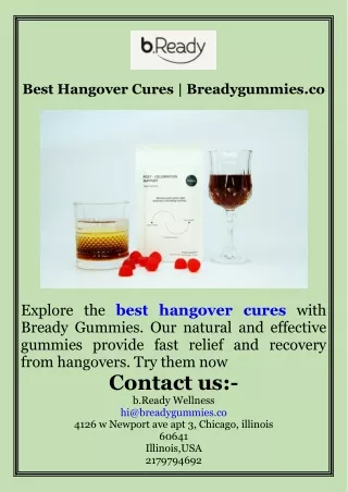 Best Hangover Cures  Breadygummies.co