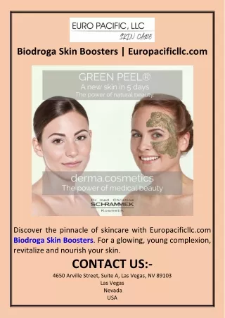 Biodroga Skin Boosters  Europacificllc.com