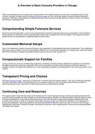 A Overview to Easy Funeraria Providers in Chicago