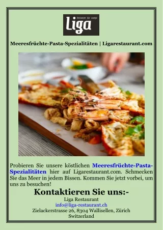 Meeresfrüchte-Pasta-Spezialitäten  Ligarestaurant.com