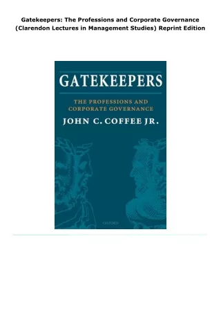 read gatekeepers: the professions and corporate governance (clarendon