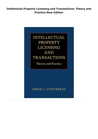 intellectual property licensing and transactions