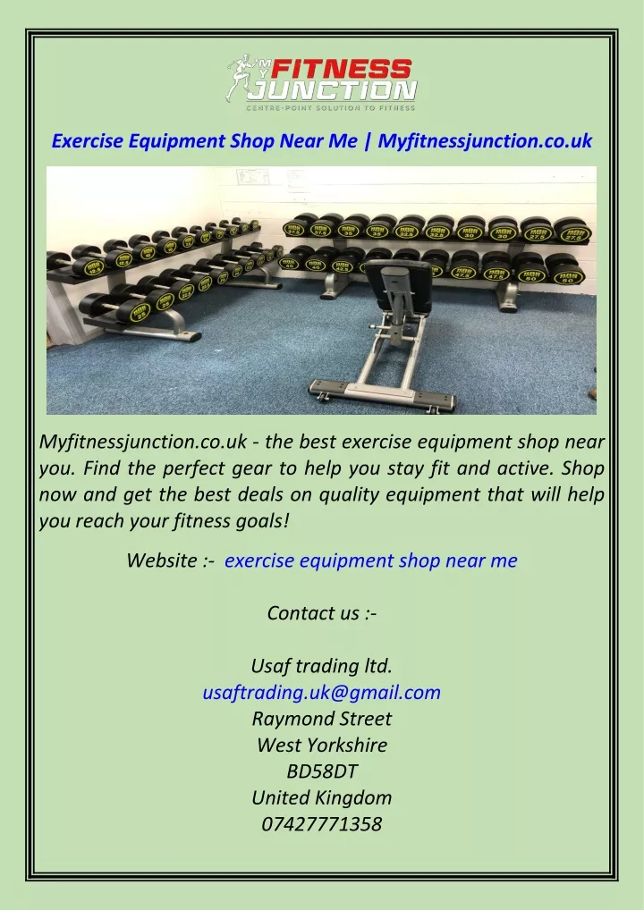 exercise equipment shop near me myfitnessjunction