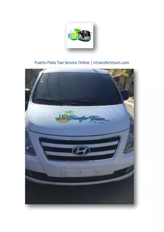 Puerto Plata Taxi Service Online | Jrtransferstours.com