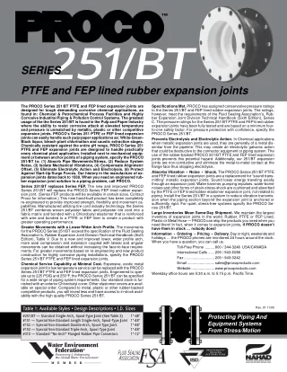 ptfe and fep lined rubber expansion joints 251 bt