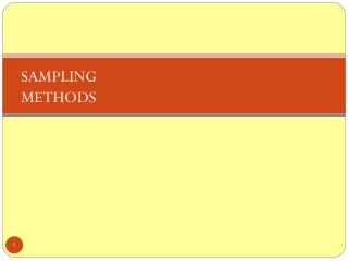sampling methods