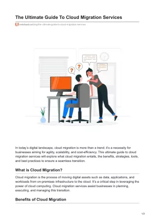 The Ultimate Guide To Cloud Migration Services