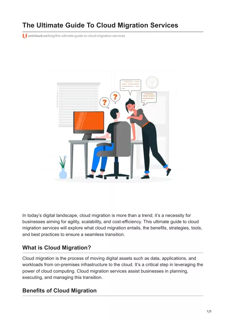 the ultimate guide to cloud migration services