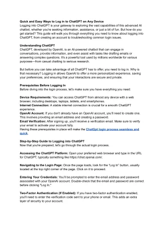 Quick and Easy Ways to Log in to ChatGPT on Any Device