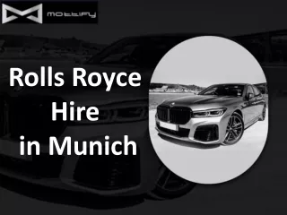 Rolls Royce Hire in Munich