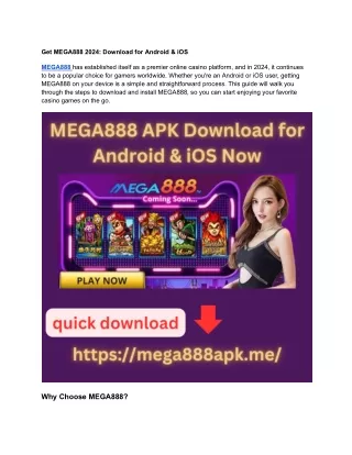 get mega888 2024 download for android ios